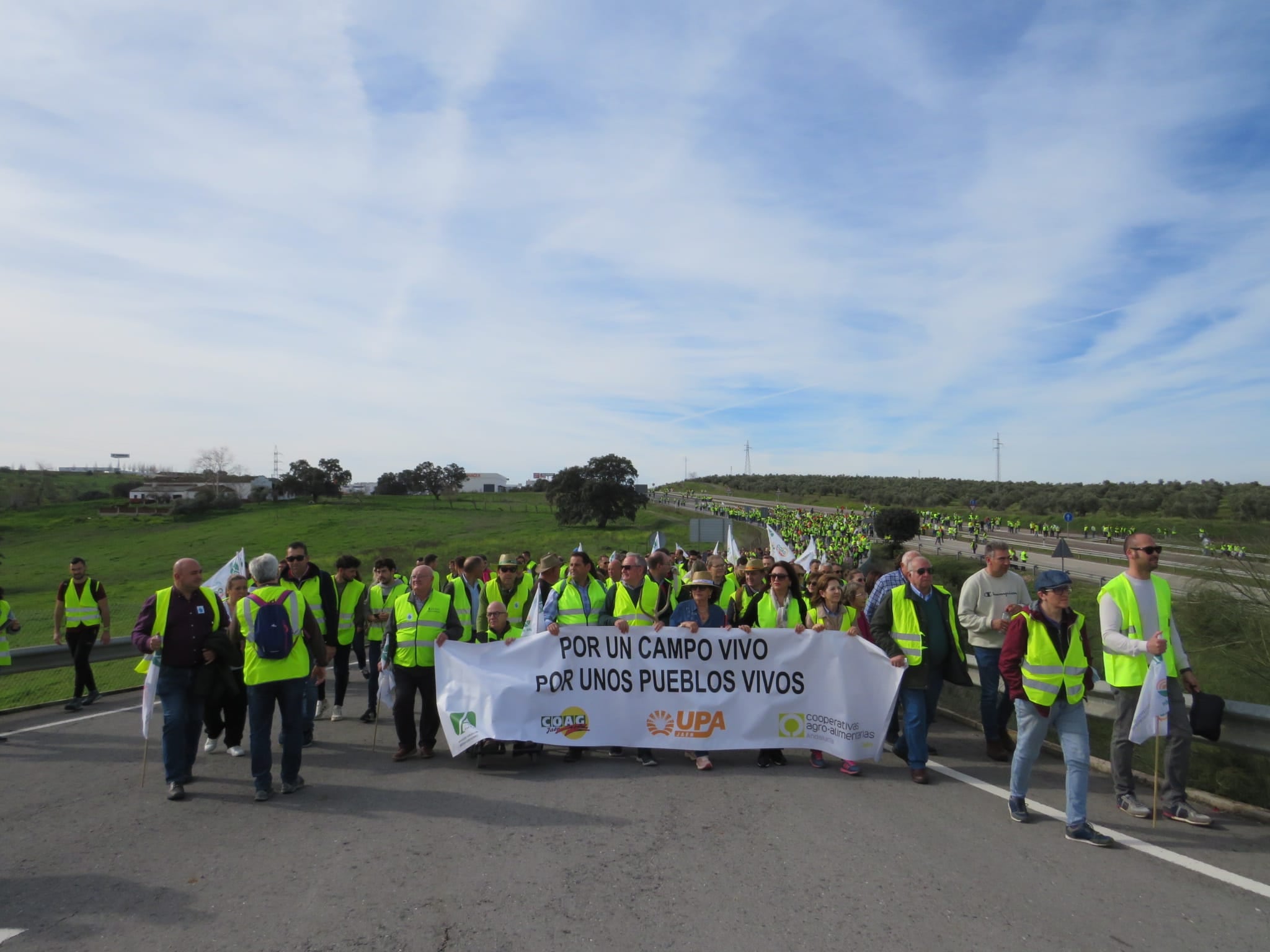 Manifestación de organizaciones agrarias en la provincia de Jaén