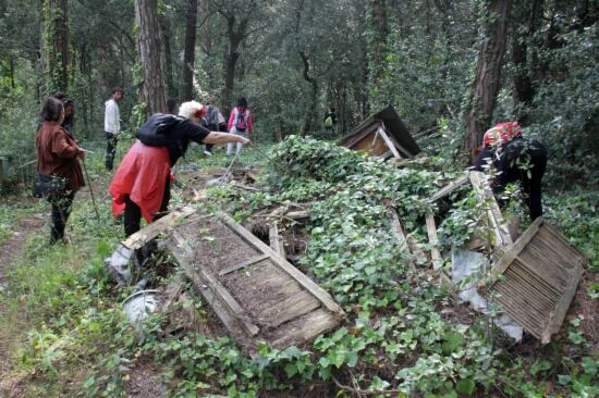 Un dels grups de la batuda ciutadana registra la finca que la família de la desapareguda tenia a Dosrius