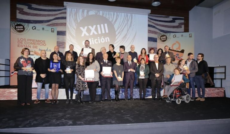 Gala de entrega de los premios al Comercio de 2016, cuando el alcalde, Gabriel Echávarri, estaba al frente de esta Concejalía.