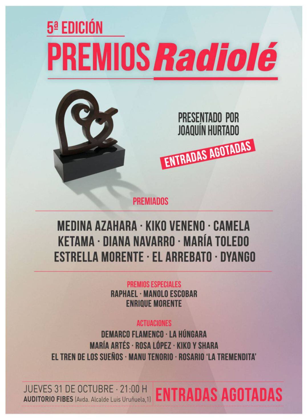 Cartel de la 5ª edición de los Premios Radiolé