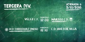 Partidos de la jornada sexta del Grupo IX de la Tercera División.