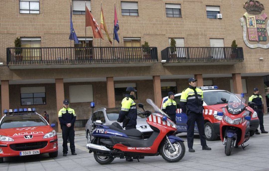 Efectívos de la Bescam en un acto en Móstoles