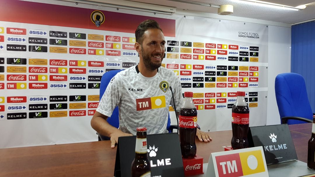 Lluís Planagumà, en la sala de prensa del Rico Pérez