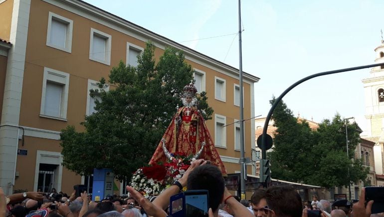 La Virgen de La Fuensanta en el Barrio del Carmen