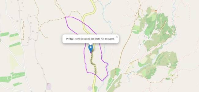 Límite K/T en Agost (Alicante)