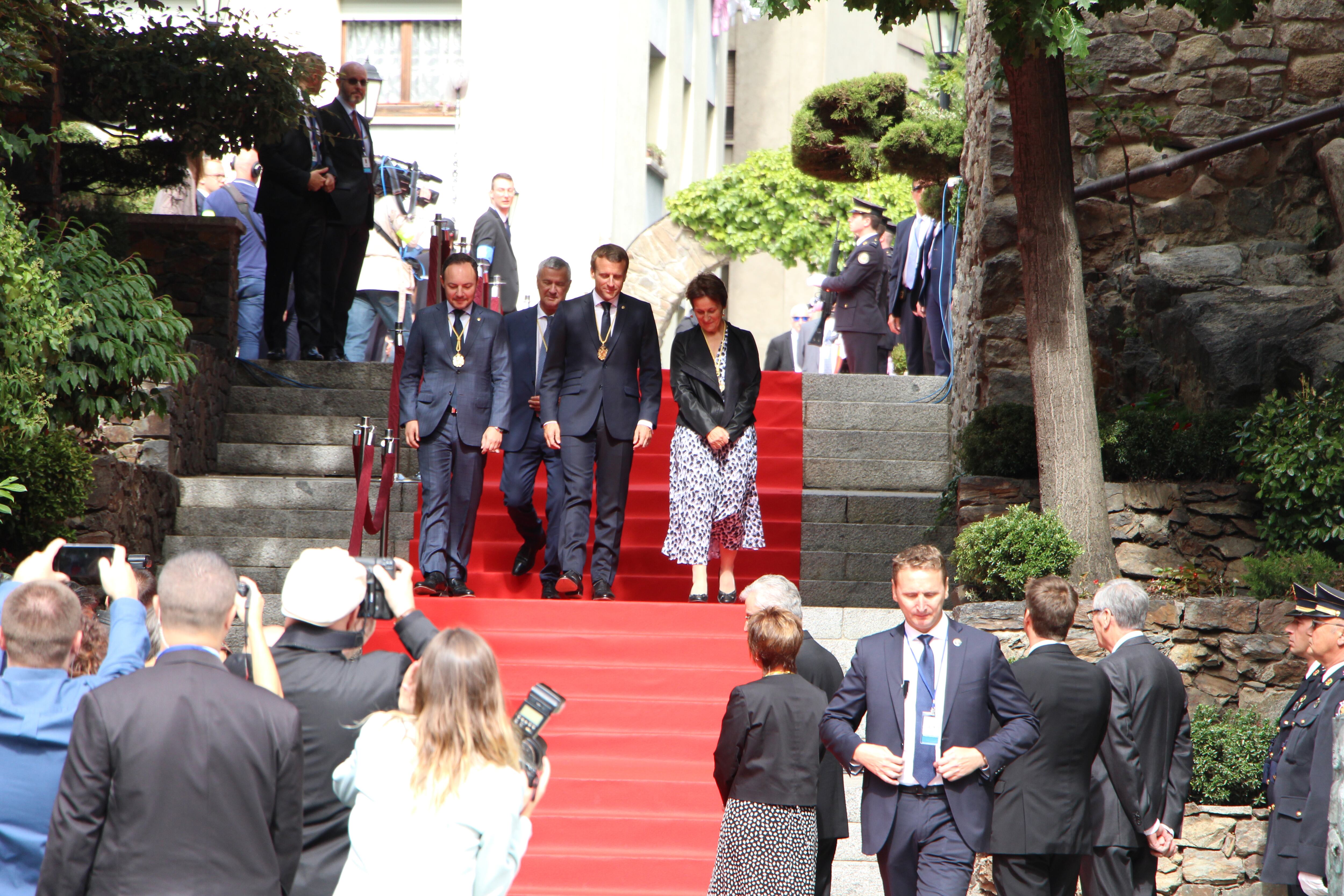 Emmanuel Macron durant la seva visita a Andorra.