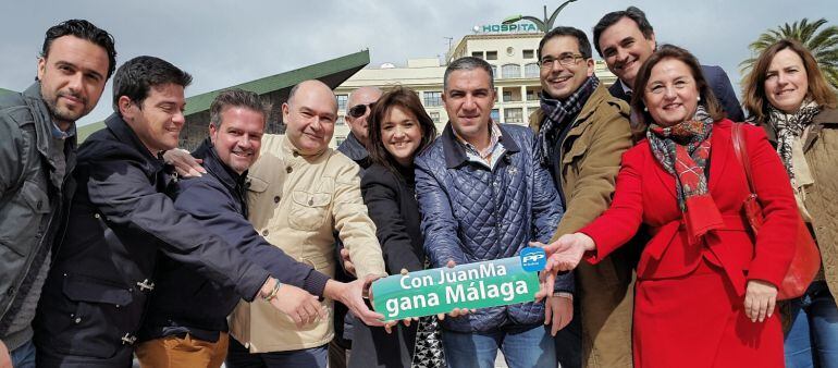 El presidente del PP, Elías Bendodo, en un acto preelectoral 