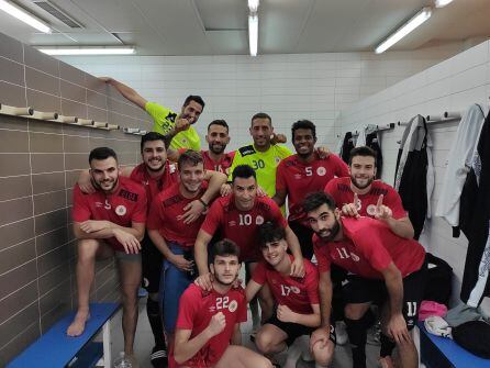 El vestuario eldense celebró la victoria