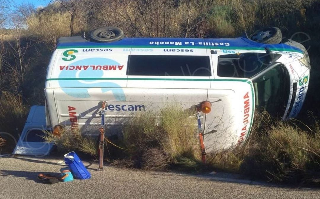 Estado de la ambulancia tras el accidente