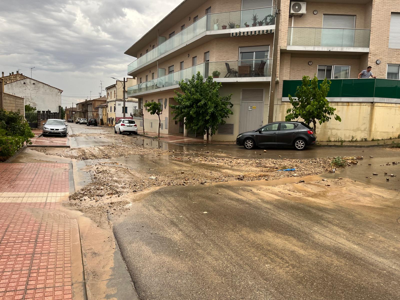 Efectos de la DANA en Fuentes de Ebro.