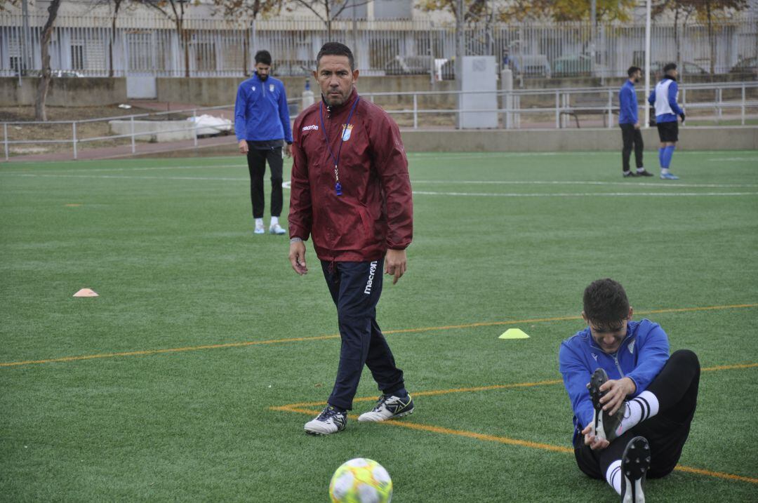 Juan Carlos Gómez durante un entrenamiento en La Granja