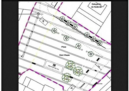 Plano de como quedar&aacute; la plaza del De&aacute;n Mazas una vez se acometa la reforma.