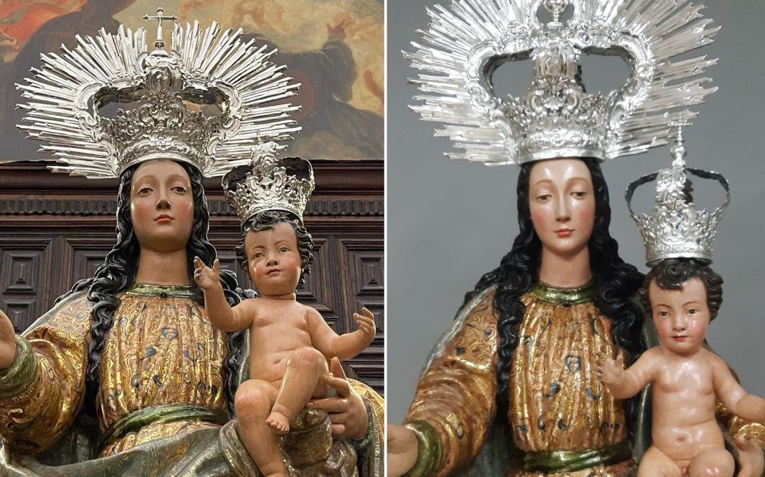 La Virgen del Rosario ha sido restaurada por Enrique Gutiérrez Carrasquilla