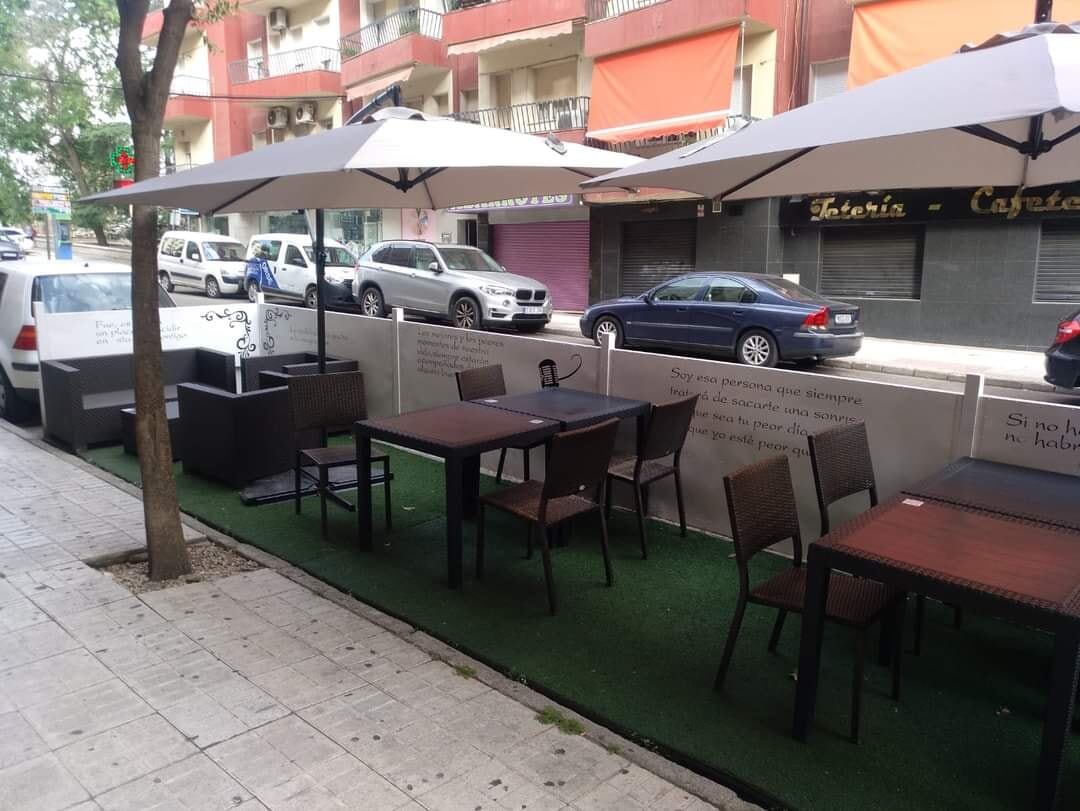 Terraza de un establecimiento de Linares.