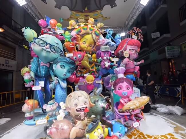 Falla del artista José Gallego la comisión infantil de Convento Jerusalén Matemático Marzal, premio Ros Belda 2024