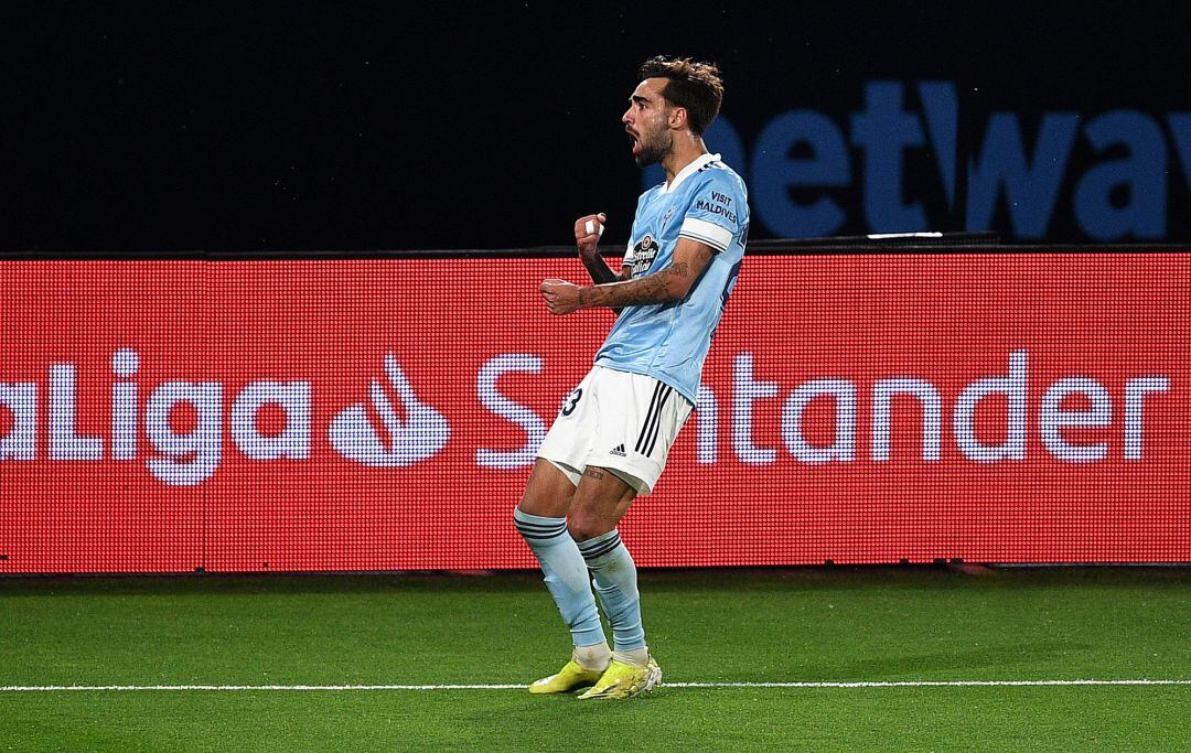 Brais Méndez celebra un gol