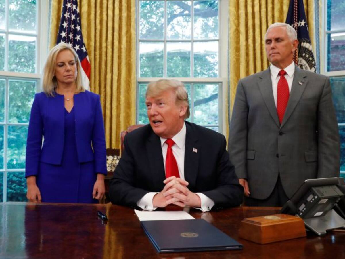 Trump firma una orden para dejar de separar a niños migrantes de sus padres