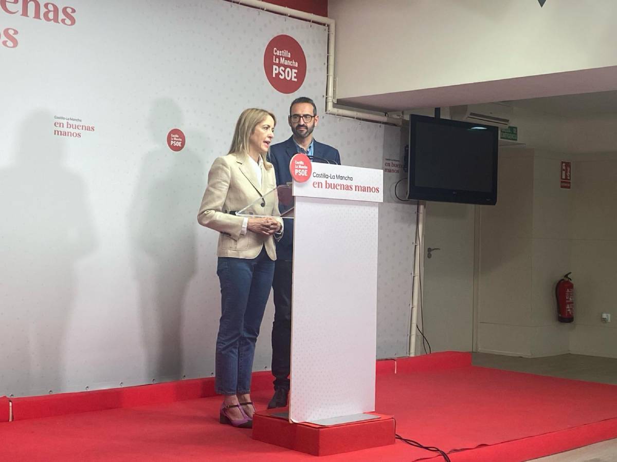 La eurodiputada, Cristina Maestre, y el secretario de Organización del PSOE, Sergio Gutiérrez