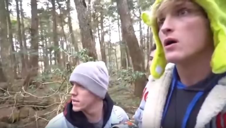 Logan Paul durante el polémico vídeo.