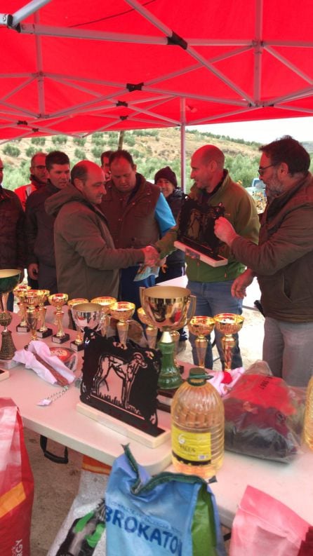 Momento de la entrega de premios a la categoría de perros ingleses