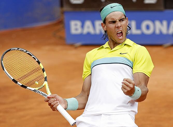 Nadal celebra su triunfo en Barcelona