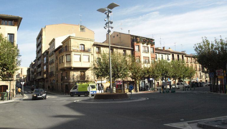 Cruce de La Farola en Tafalla donde confluyen la NA 132 y la N121