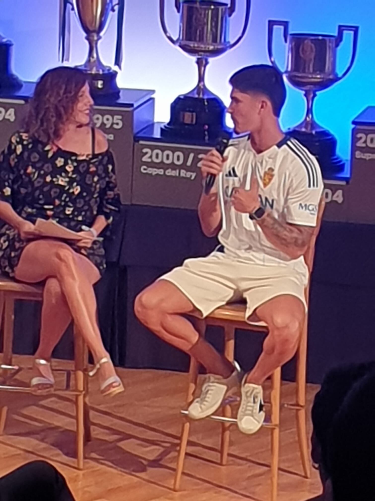 Bernardo Vital durante su presentación en el Auditorio de Zaragoza