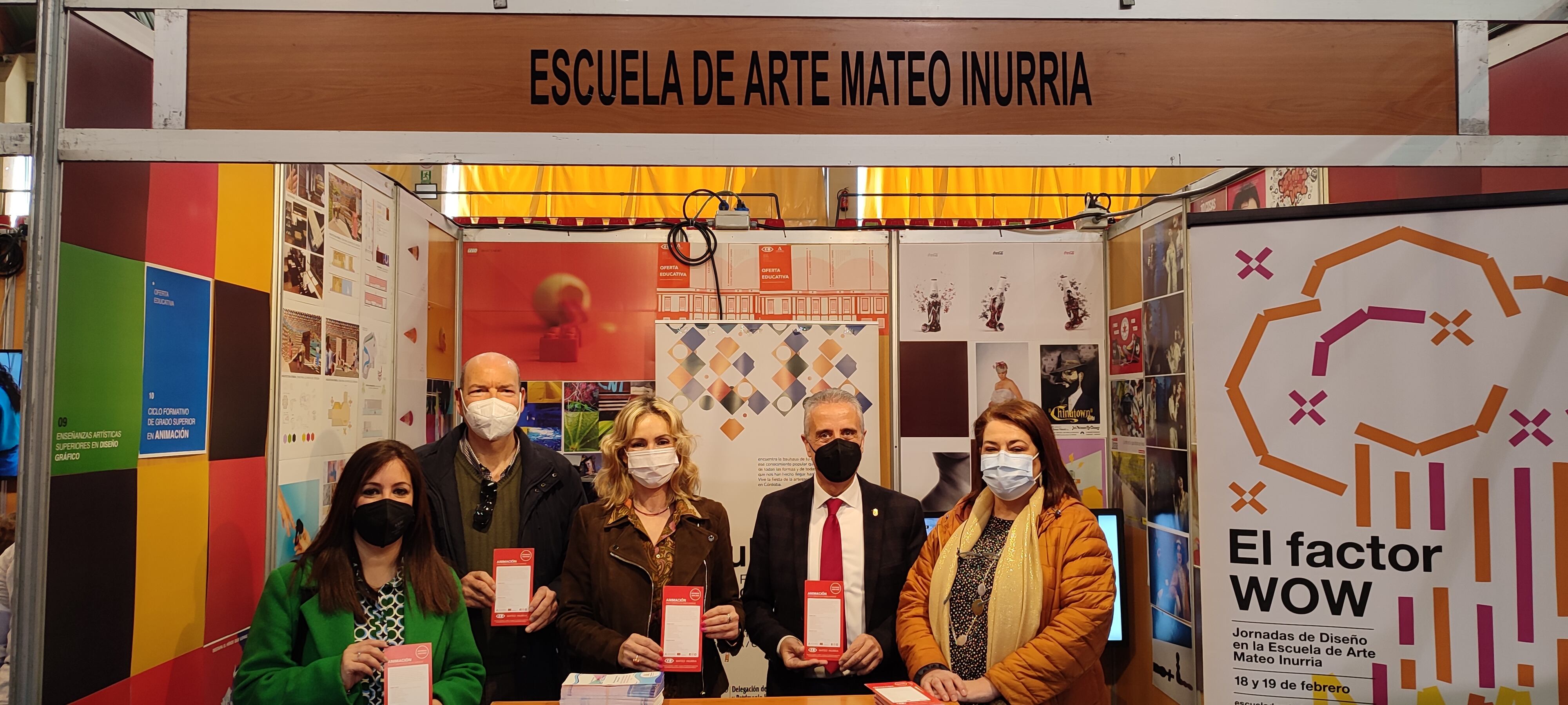 Stand de la Escuela de Arte Mateo Inurria en la Feria de la Educación de Lucena