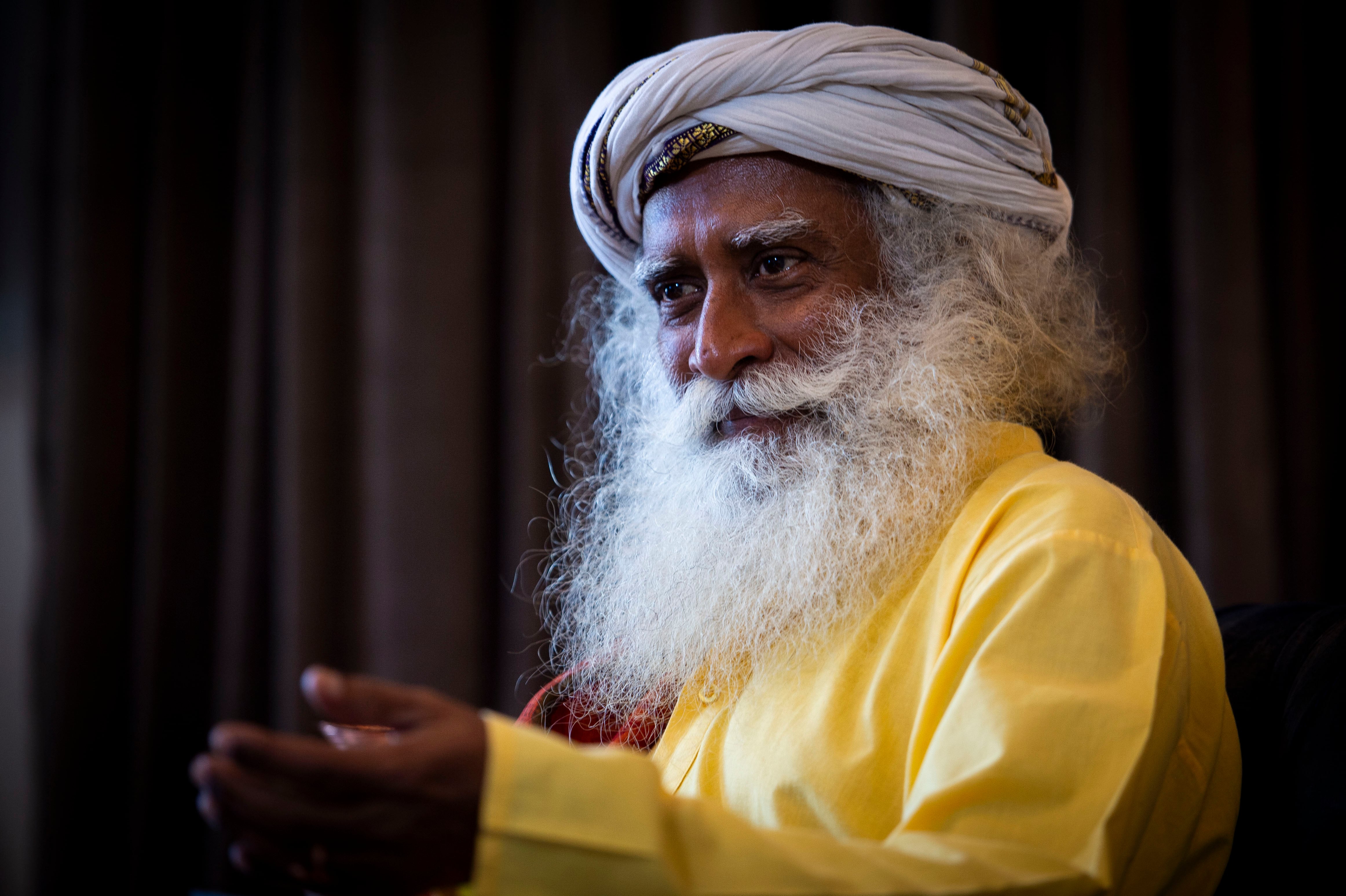 Sadhguru durante una entrevista en el Hotel Wellington de Madrid el pasado 5 de octubre de 2023