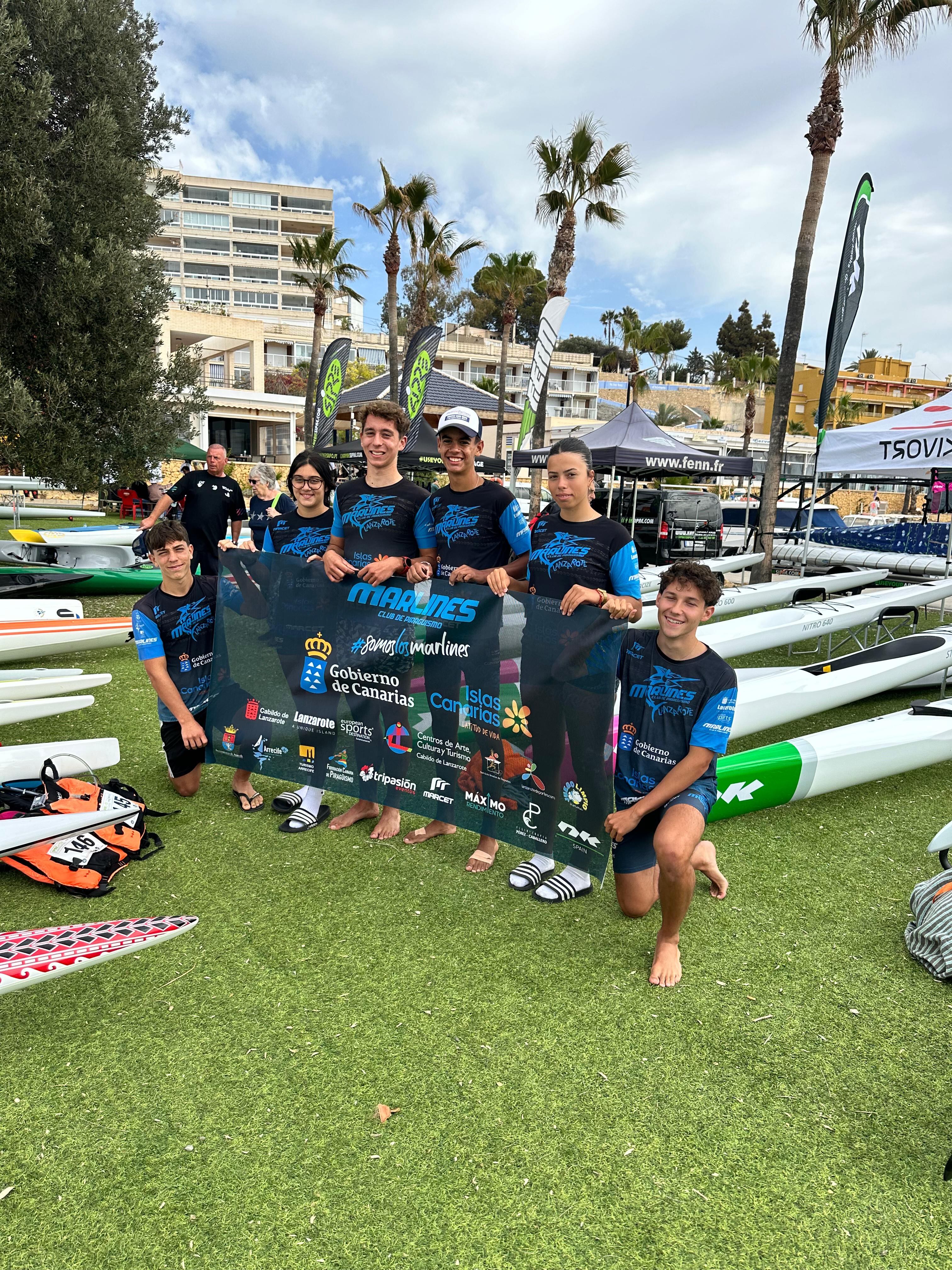 Los representantes lanzaroteños de Los Marlines en la XV Eurochallenge.