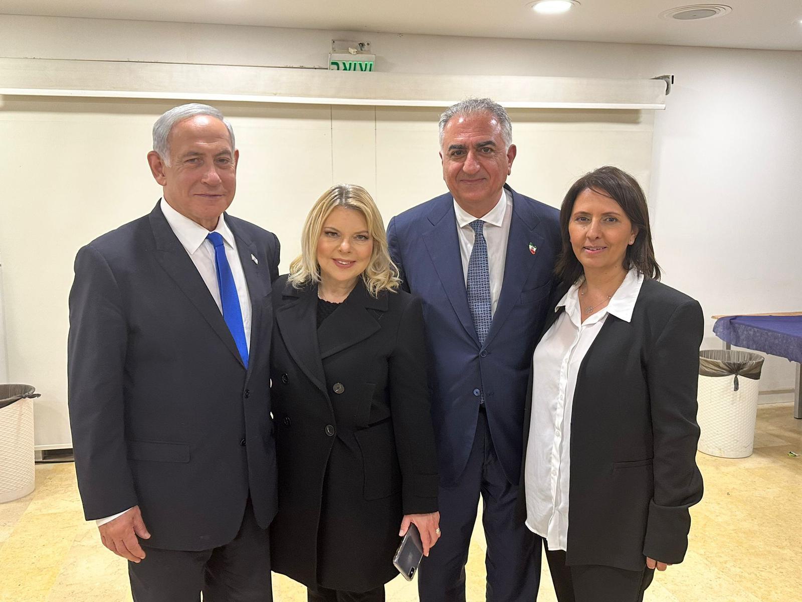 Reza Pahlaví en su encuentro con Benjamín Netanyahu en 2023