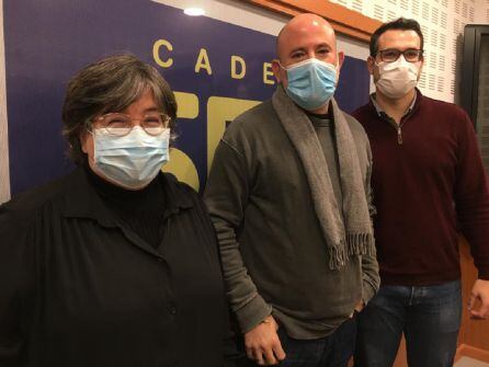 Soledad Crespo, de Cáritas; Eduardo García, de Prolibertas y Ángel Córdoba, de Cruz Roja.