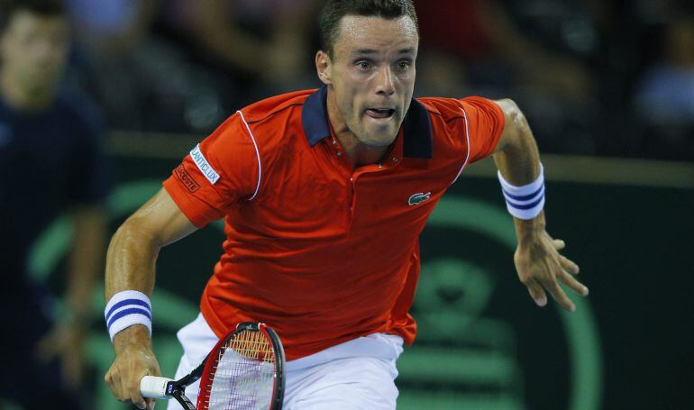 Roberto Bautista-Agut, en su partido ante el rumano Florin Mergea.