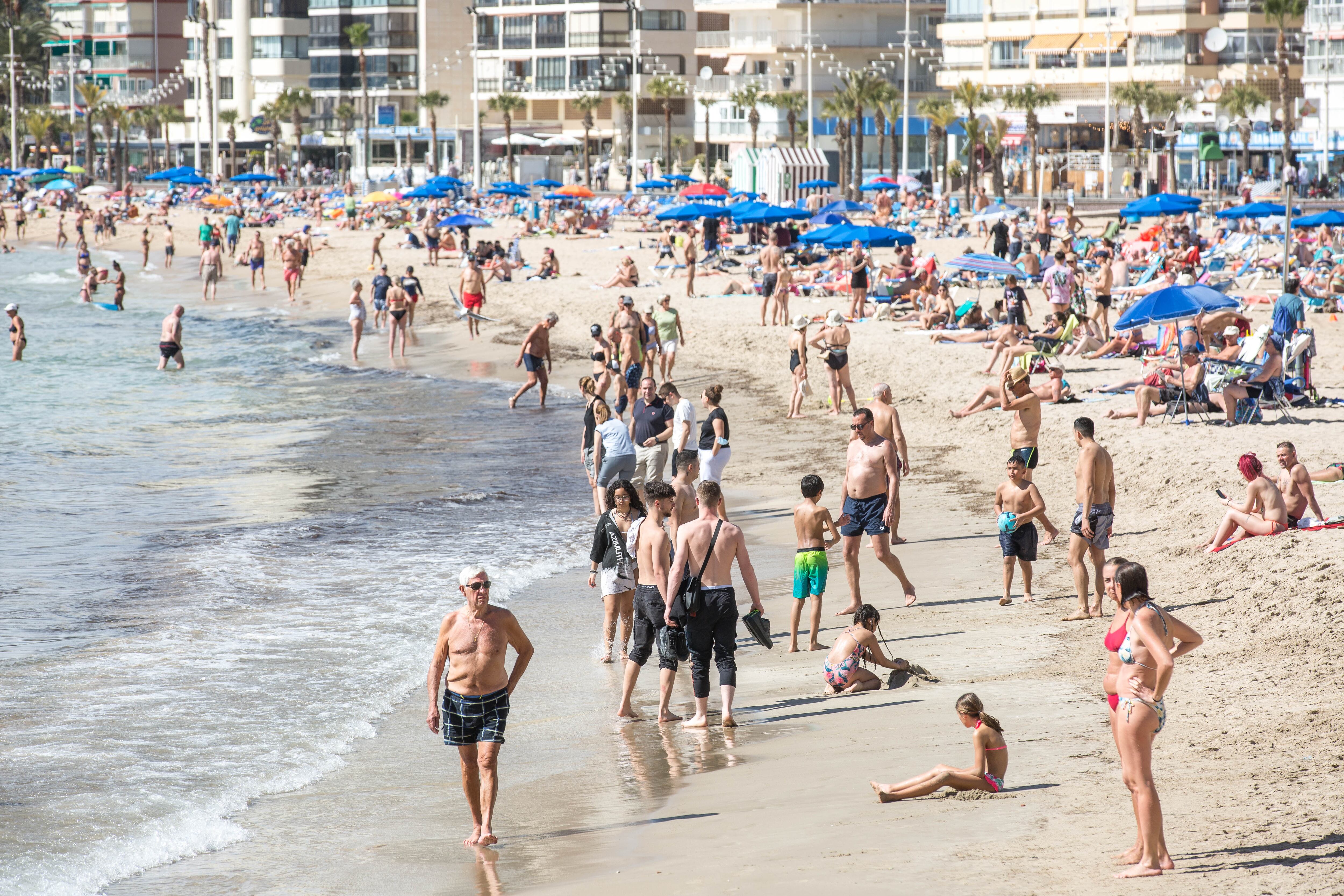 Imagen de la playa de Poniente de Benidorm el pasado 11 de marzo.