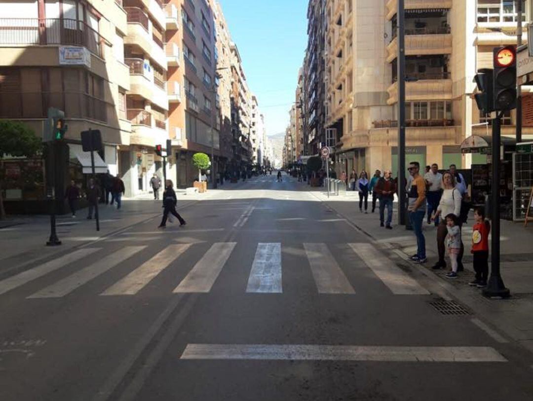 Imagen de la Avenida Juan Carlos I cortada el tráfico el pasado sábado