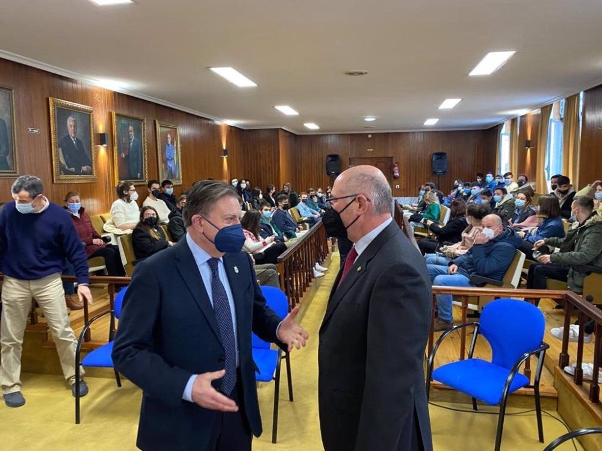 Alfredo Canteli, en la Escuela de Minas