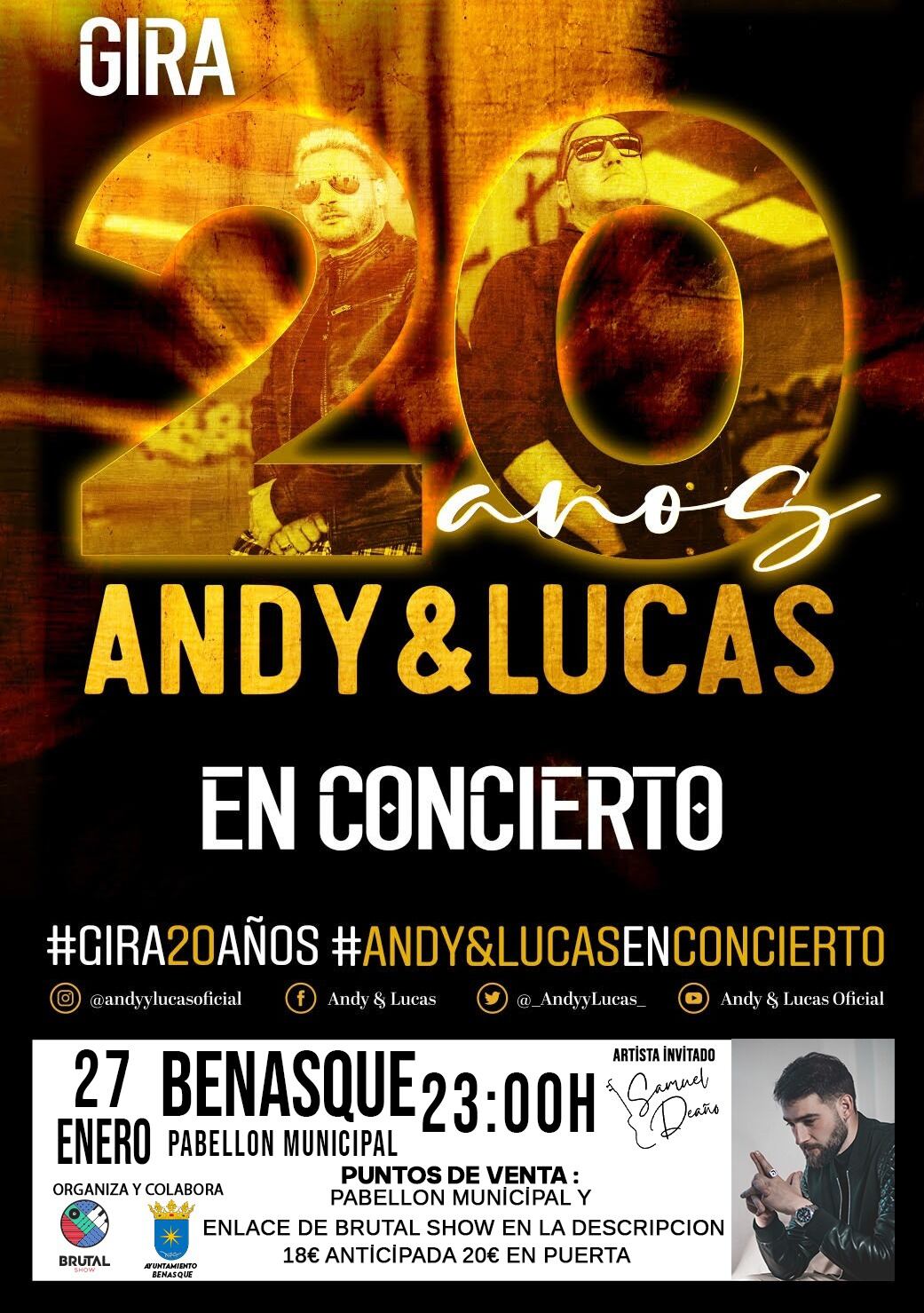 Cartel del concierto Andy & Lucas