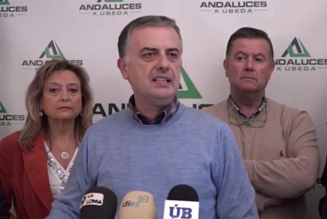 Francisco Mendieta en su presentación como componente de Andaluces por Úbeda