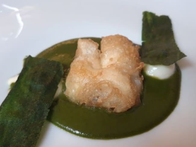 Potaje de cocochas de bacalao.