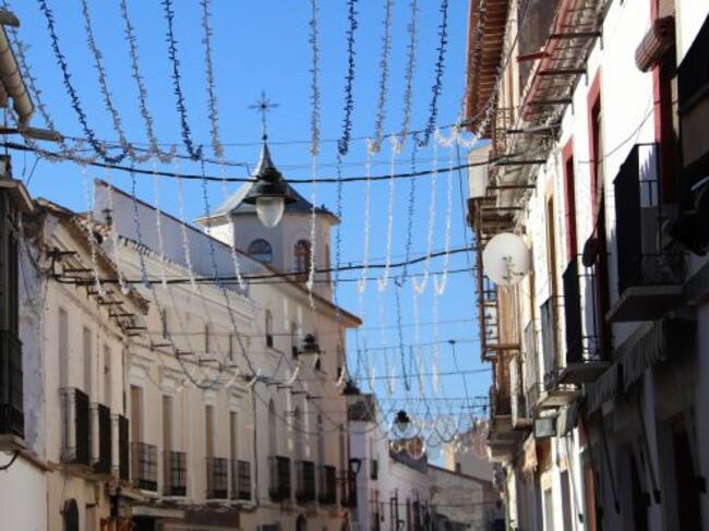 Parte del alumbrado de Manzanares (Ciudad Real)