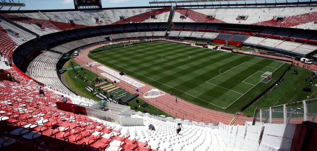 Imagen del estadio El Monumental en el cual se debía haber jugado la vuelta de la final de la Libertadores