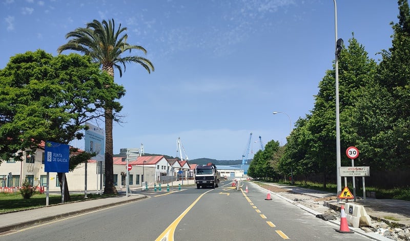 Imagen de la carretera baja del Puerto este viernes