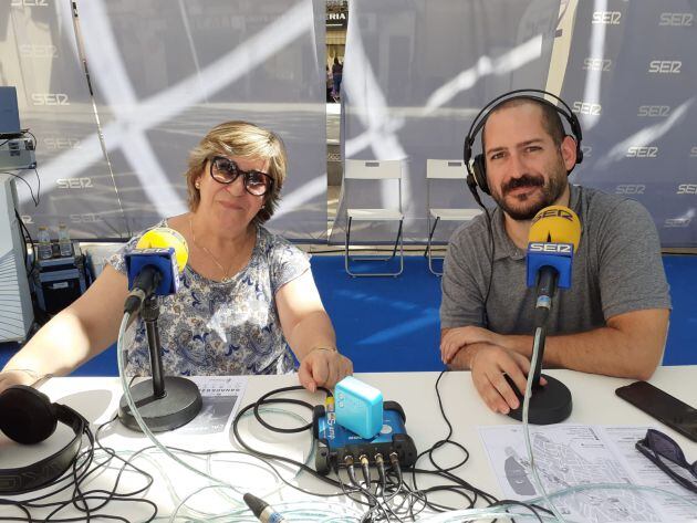 Fulgen Sánchez, presidenta de la Fundación Virgen de la Esperanza y Álvaro Ayala