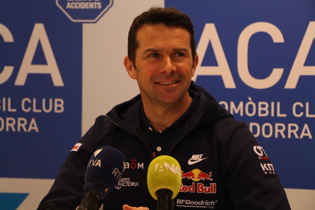 El pilot francès resident a Andorra, Cyril Despres, a la presentació de la seva participació al Dakar 2020