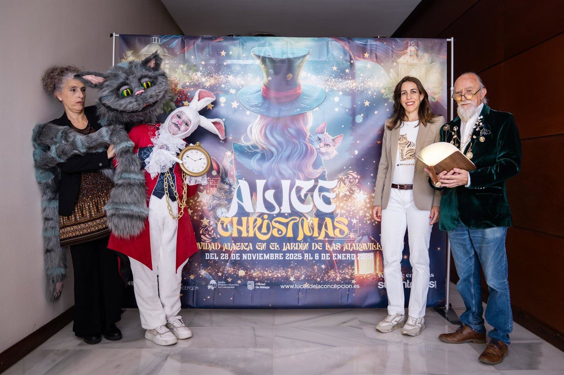 La Concepción se convertirá en el Jardín de las Mavarillas con el espectáculo inmersivo 'Alice Christmas'