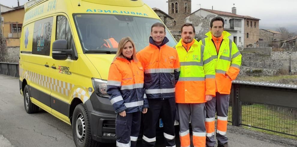 Miembros del equipo médico de la UME en la provincia de Huesca