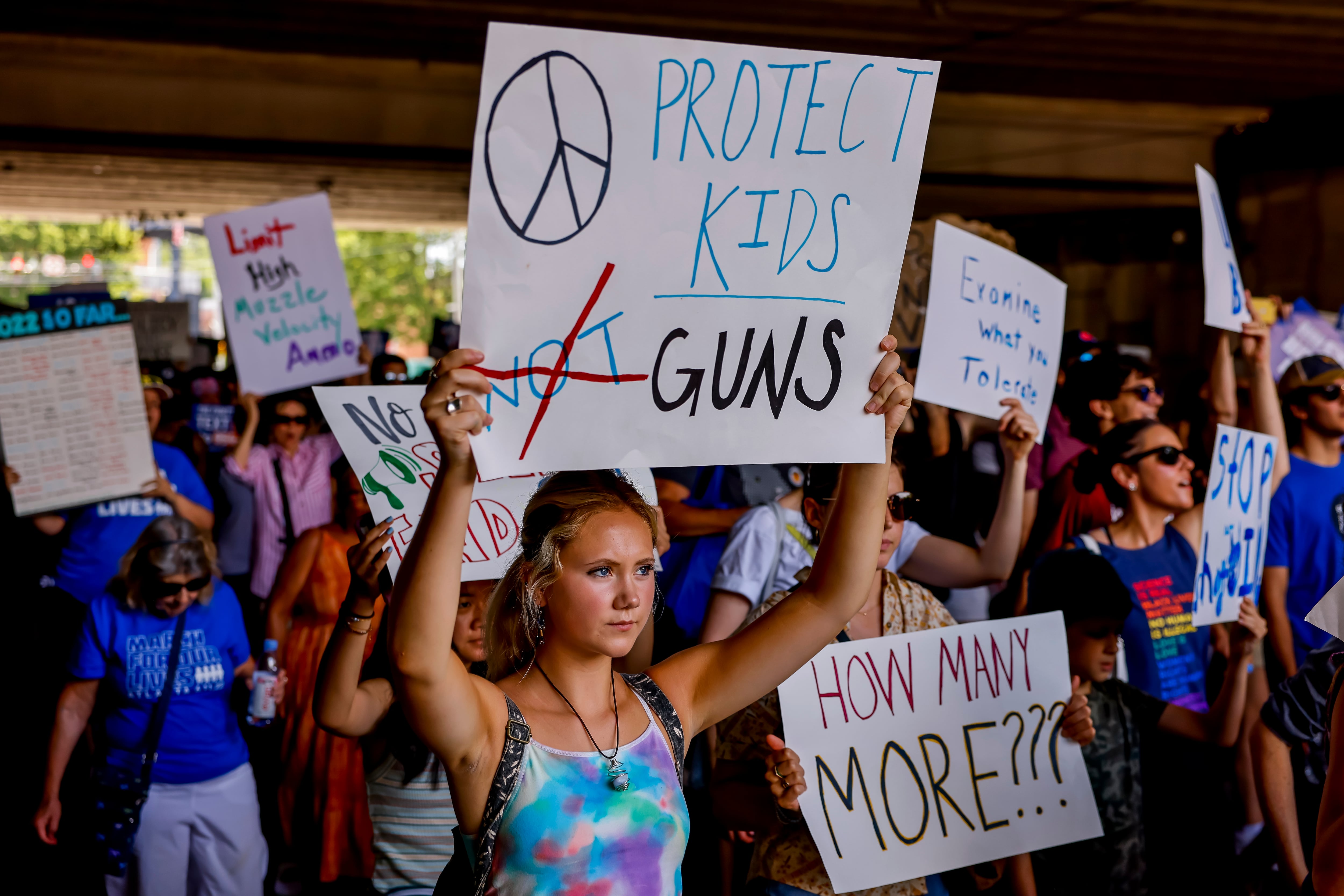 Protesta contra las armas de fuego en Atlanta (Estados Unidos).