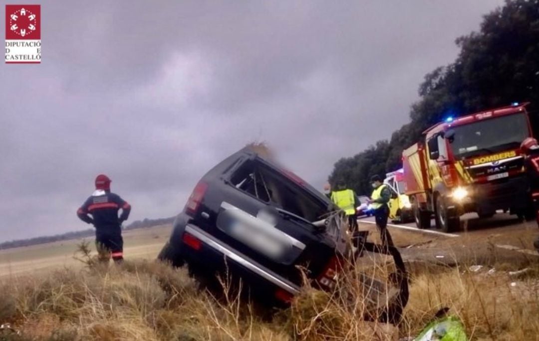 Imagen del coche accidentado