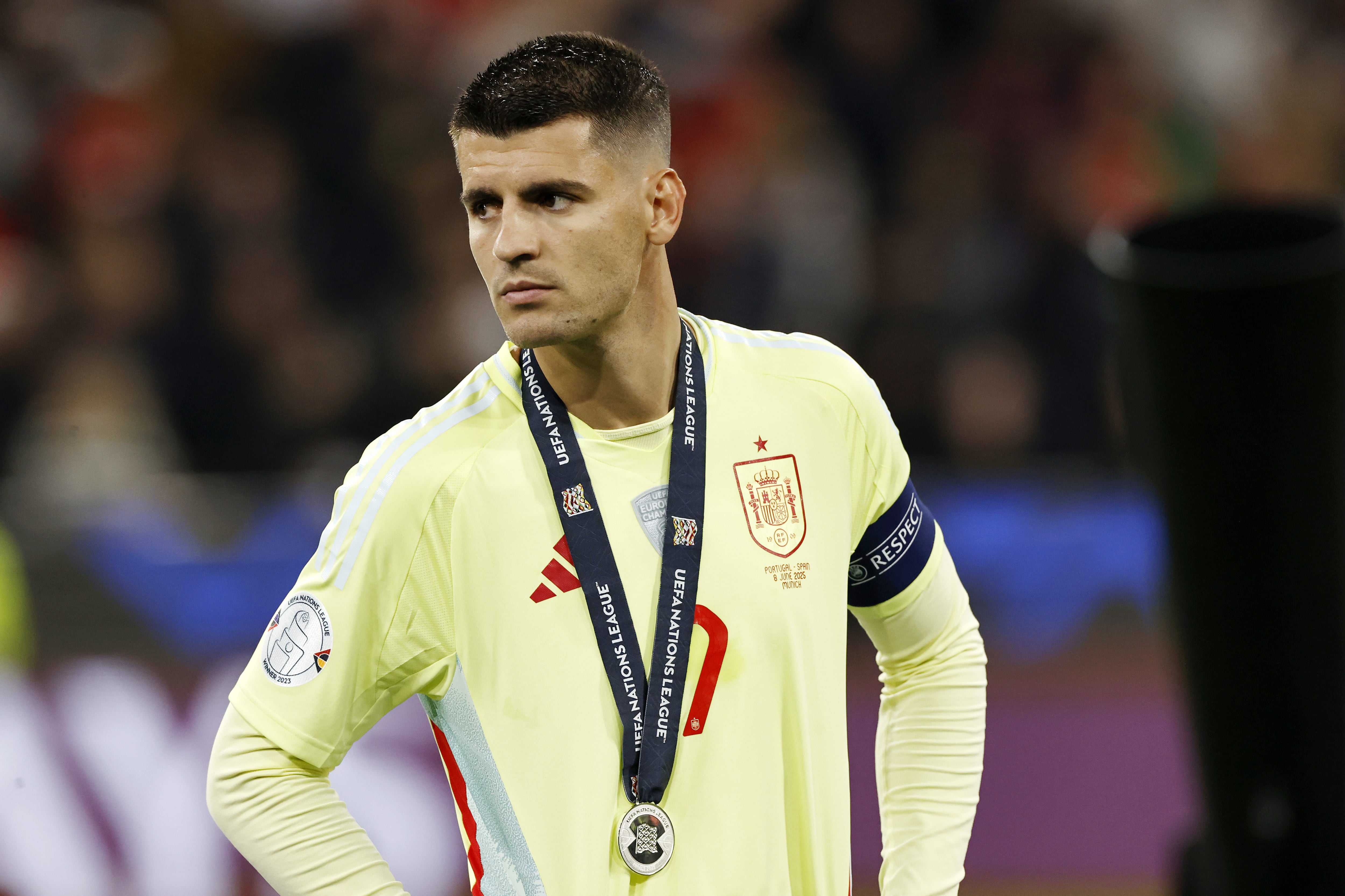 Álvaro Morata, durante la final de la Nations League ante Portugal