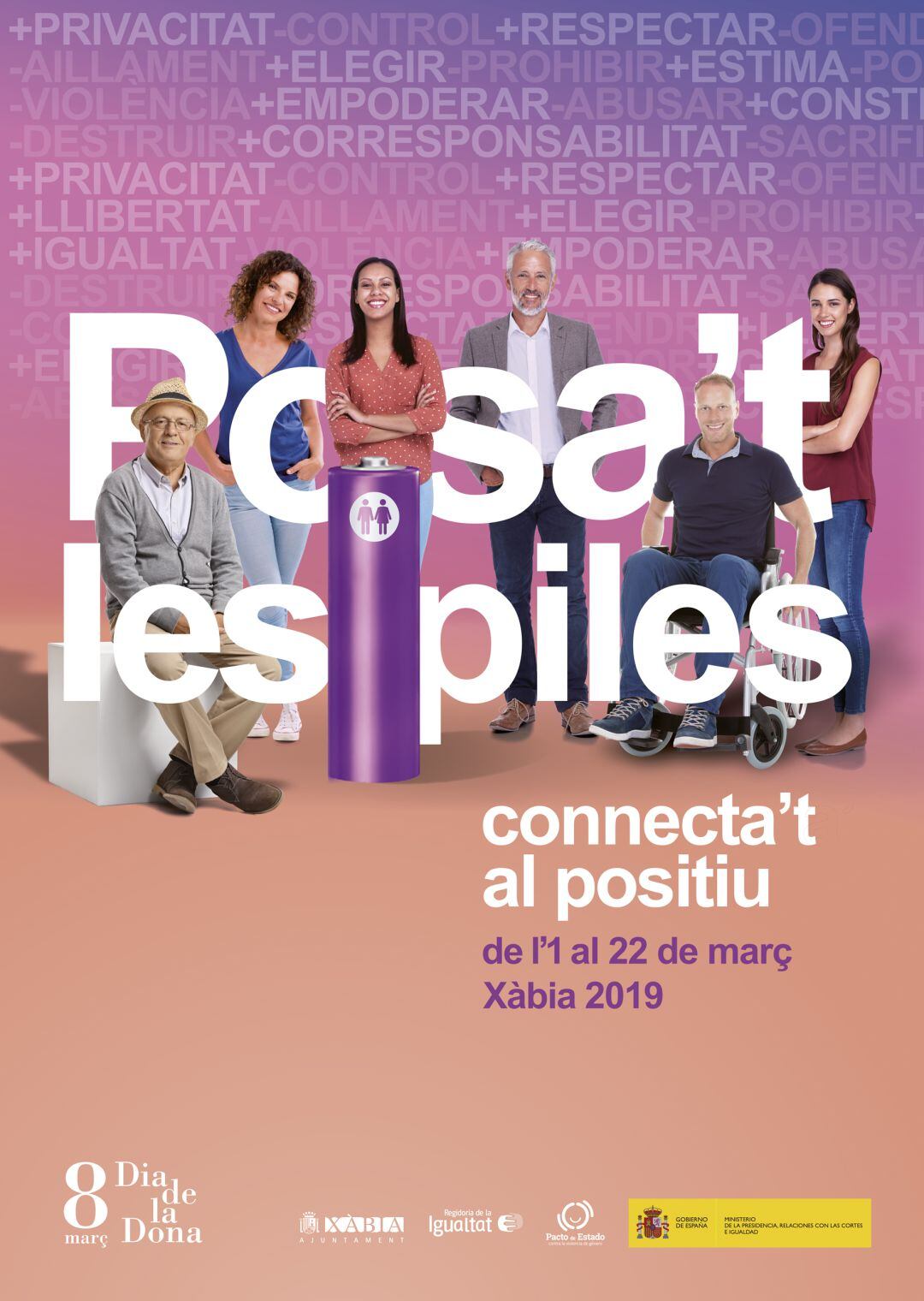 Cartel anunciador del Día Internacional de la Mujer en Xàbia.